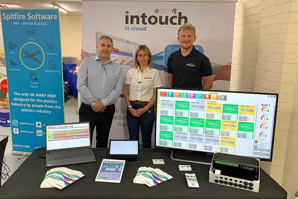 Nathan Clarke, Lucy Hardwick and Andy Jewell at Wheatley Plastics Open Day