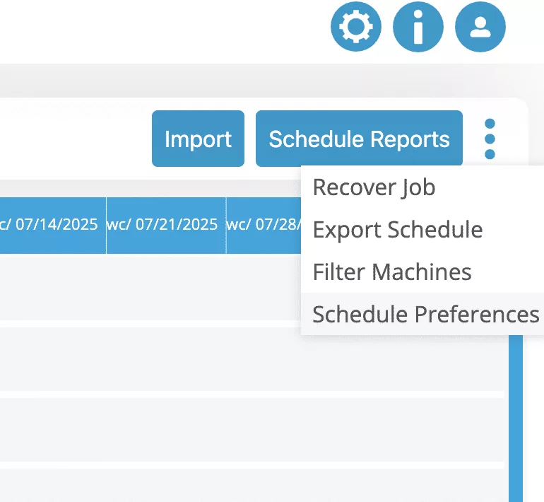 Intouch Schedule | Configure the schedule to work for you